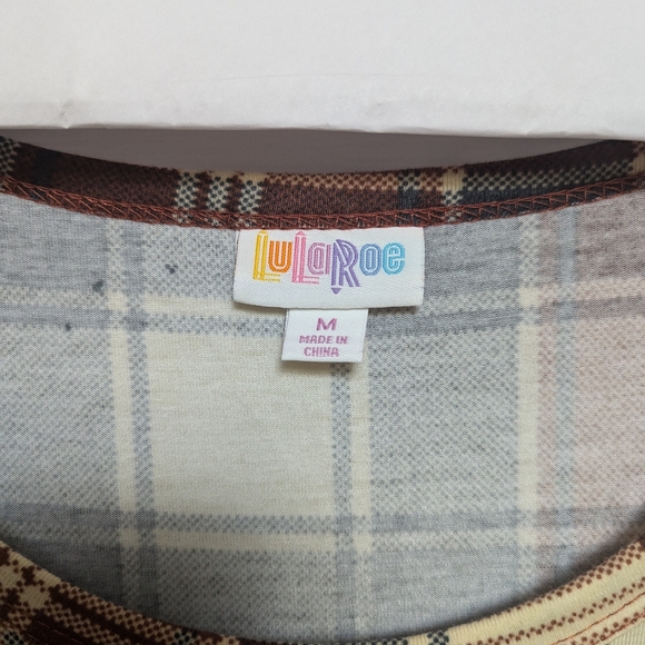 LuLaRoe plaid dress, Medium, excellent condition - Picture 4 of 5